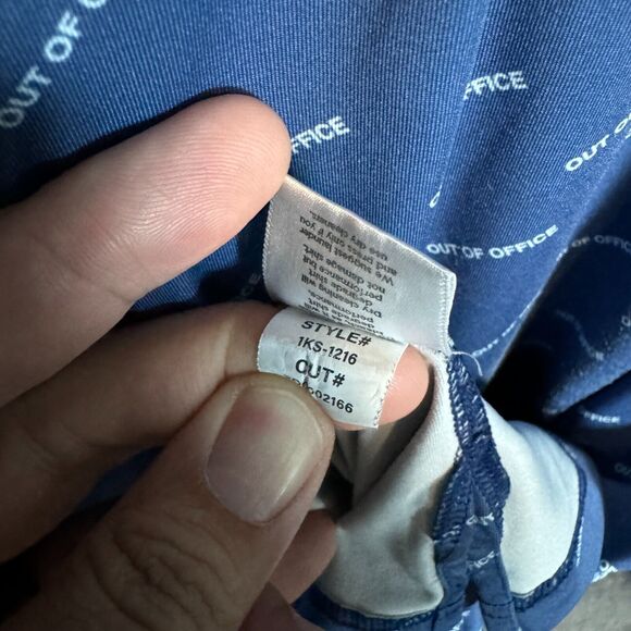 Mizzen+Main Polo Shirt Mens XL Blue Out of Office Performance Stretch Classic - Picture 5 of 11